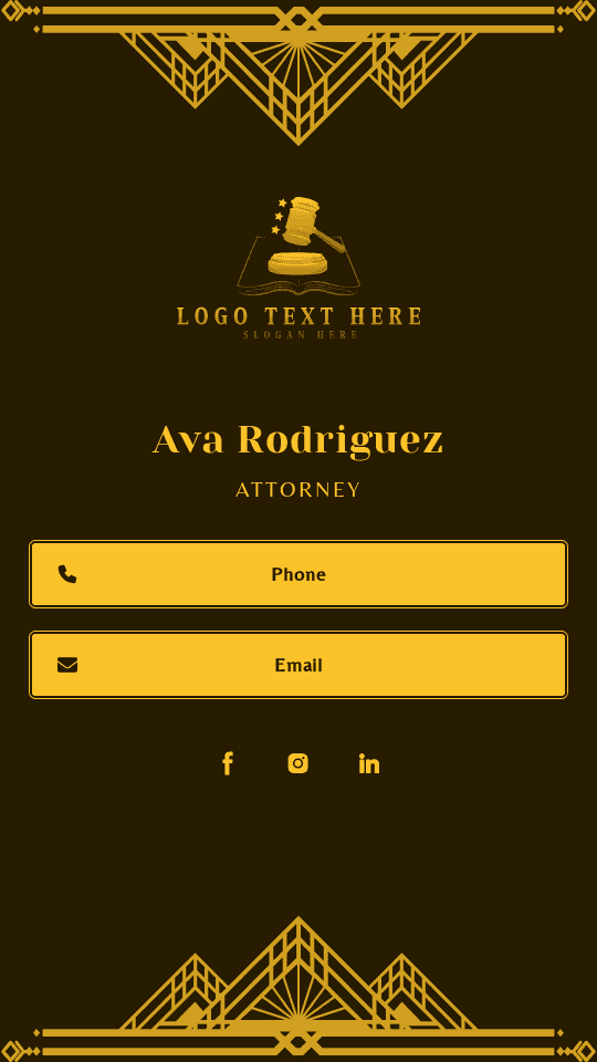 Legal Justice Attorney Digital Business Card Preview