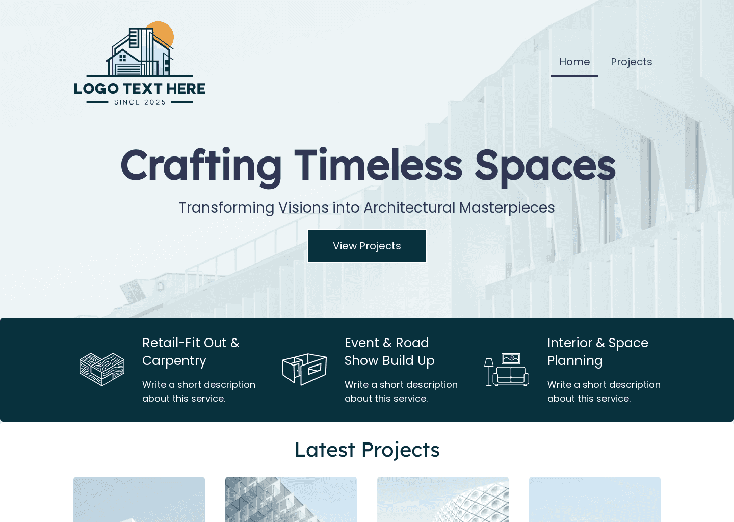 Architectural Blueprint Website