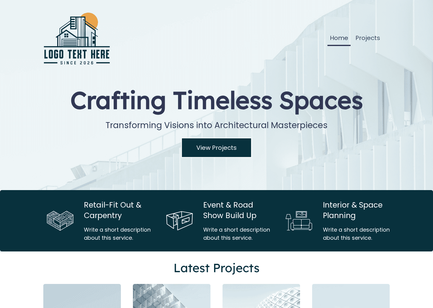 Architectural Blueprint Website Preview