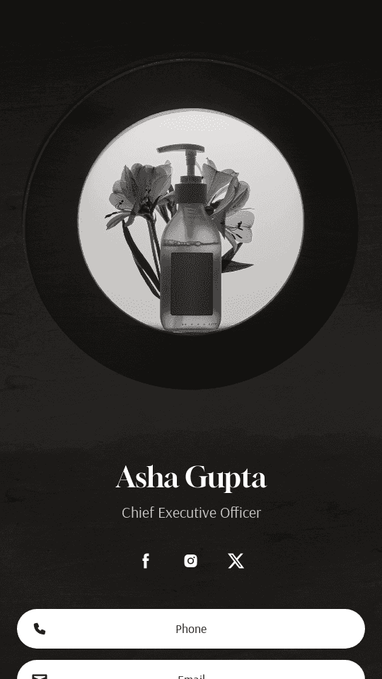 Beauty Parfum CEO Digital Business Card