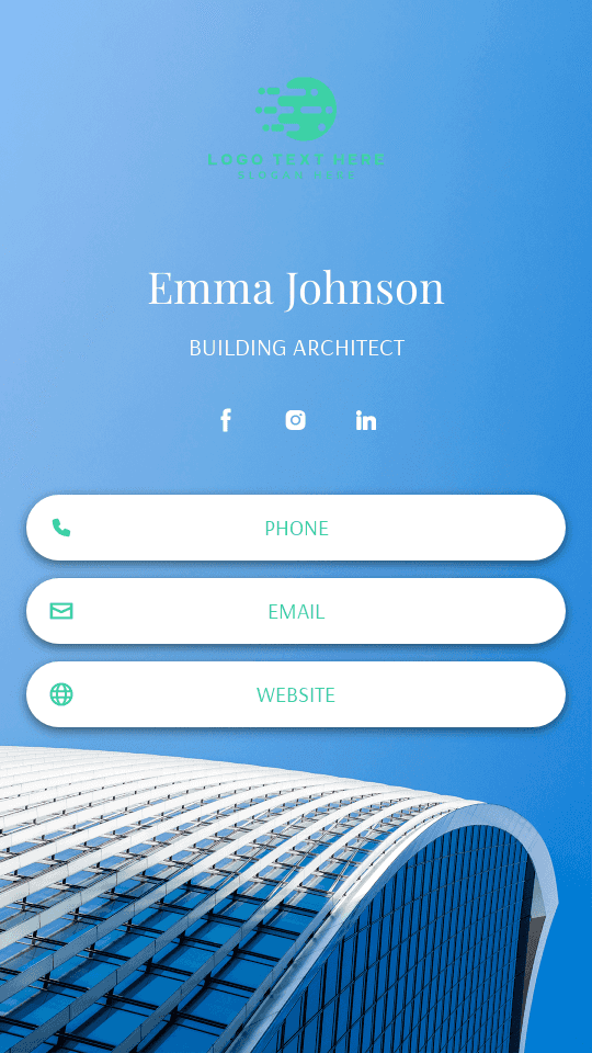 Commercial Building Architect Digital Business Card