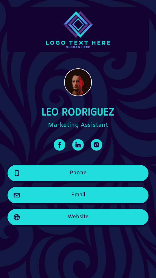 Marketing Assistant Digital Business Card Preview