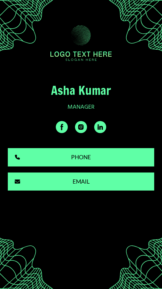 Business Enterprise Manager Digital Business Card