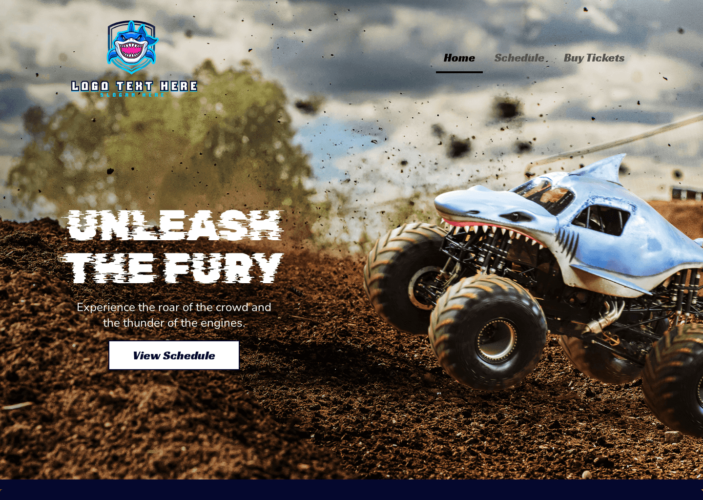 Monster Truck Event Website Preview