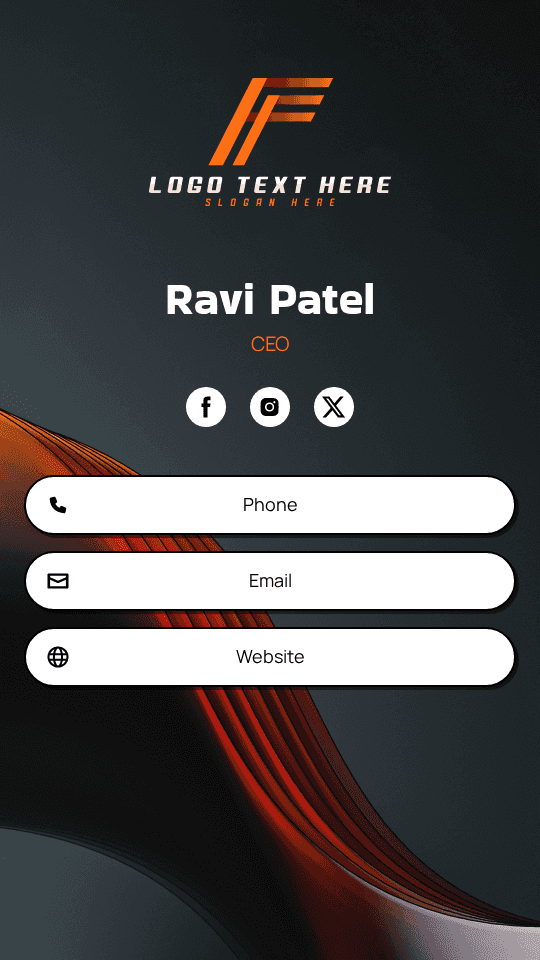 Startup Enterprise CEO Digital Business Card Preview