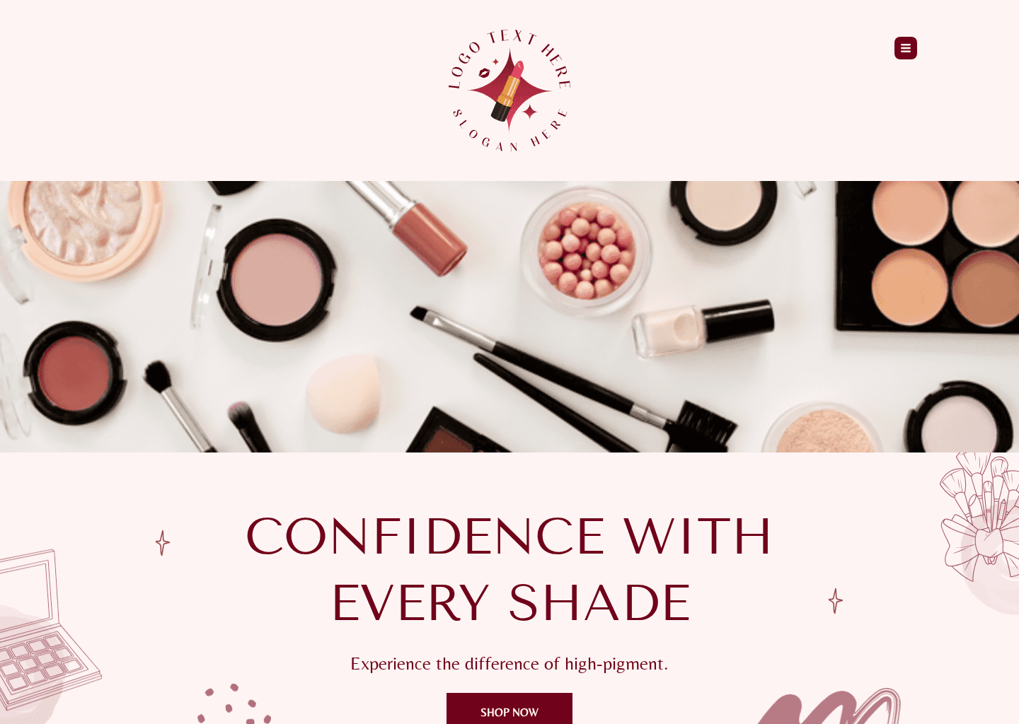 Beauty Cosmetics Makeup Website Preview