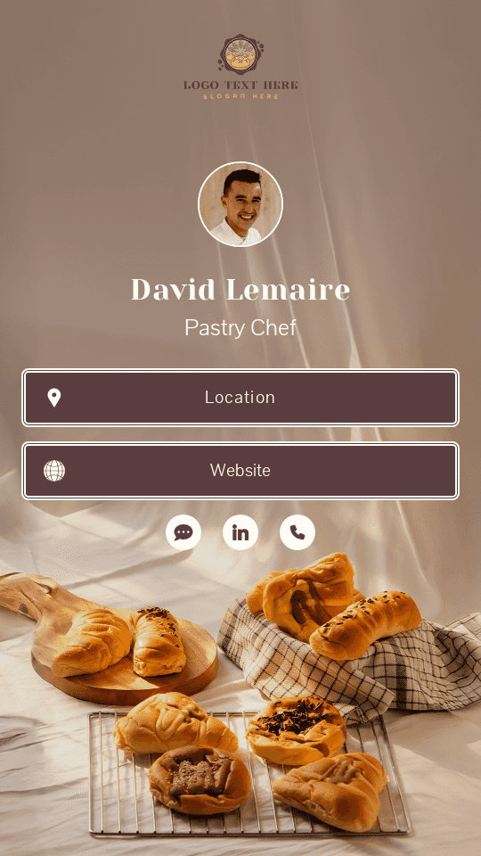 Pastry Chef Digital Business Card
