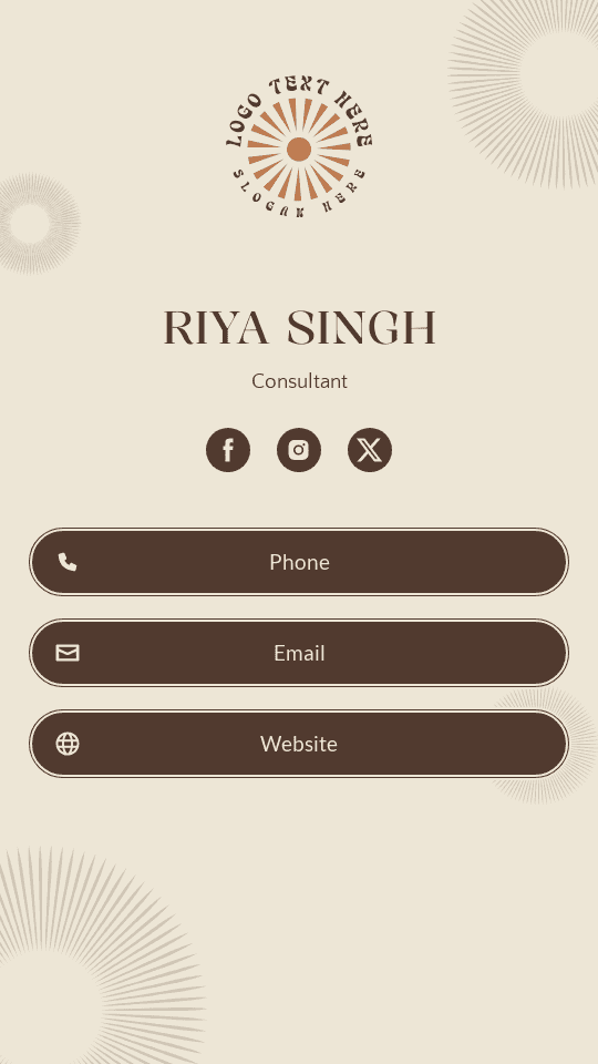 Generic Venture Consultant Digital Business Card