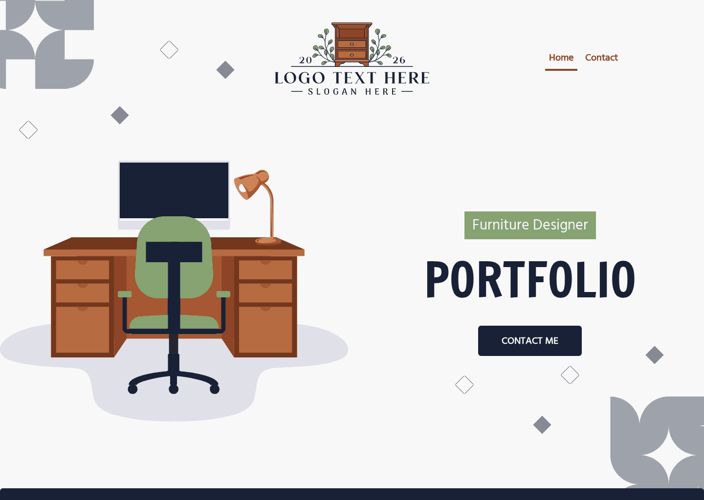 Furniture Designer Portfolio Website Preview