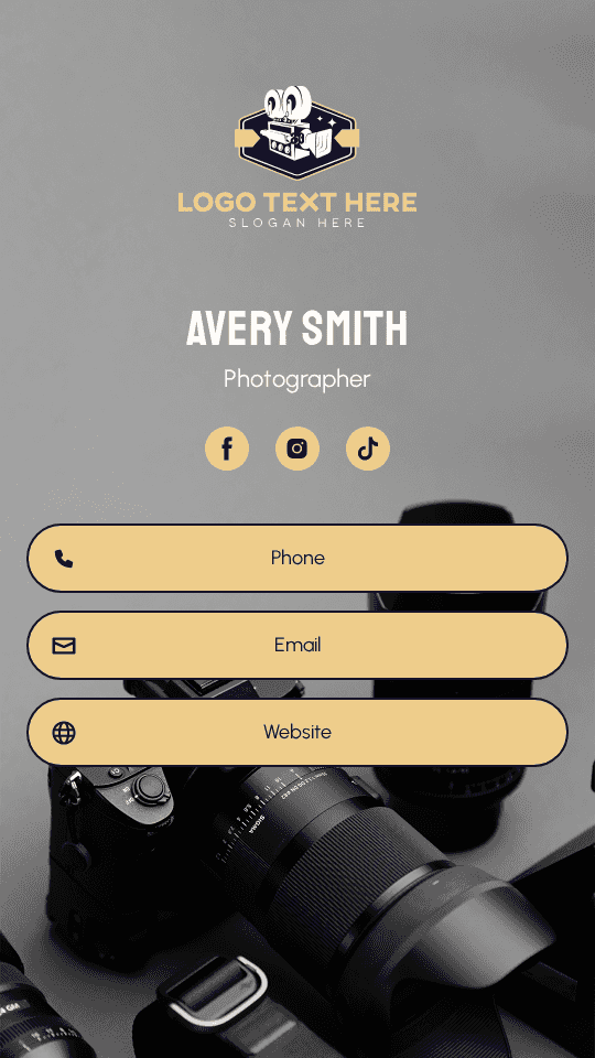 Studio Photographer Digital Business Card