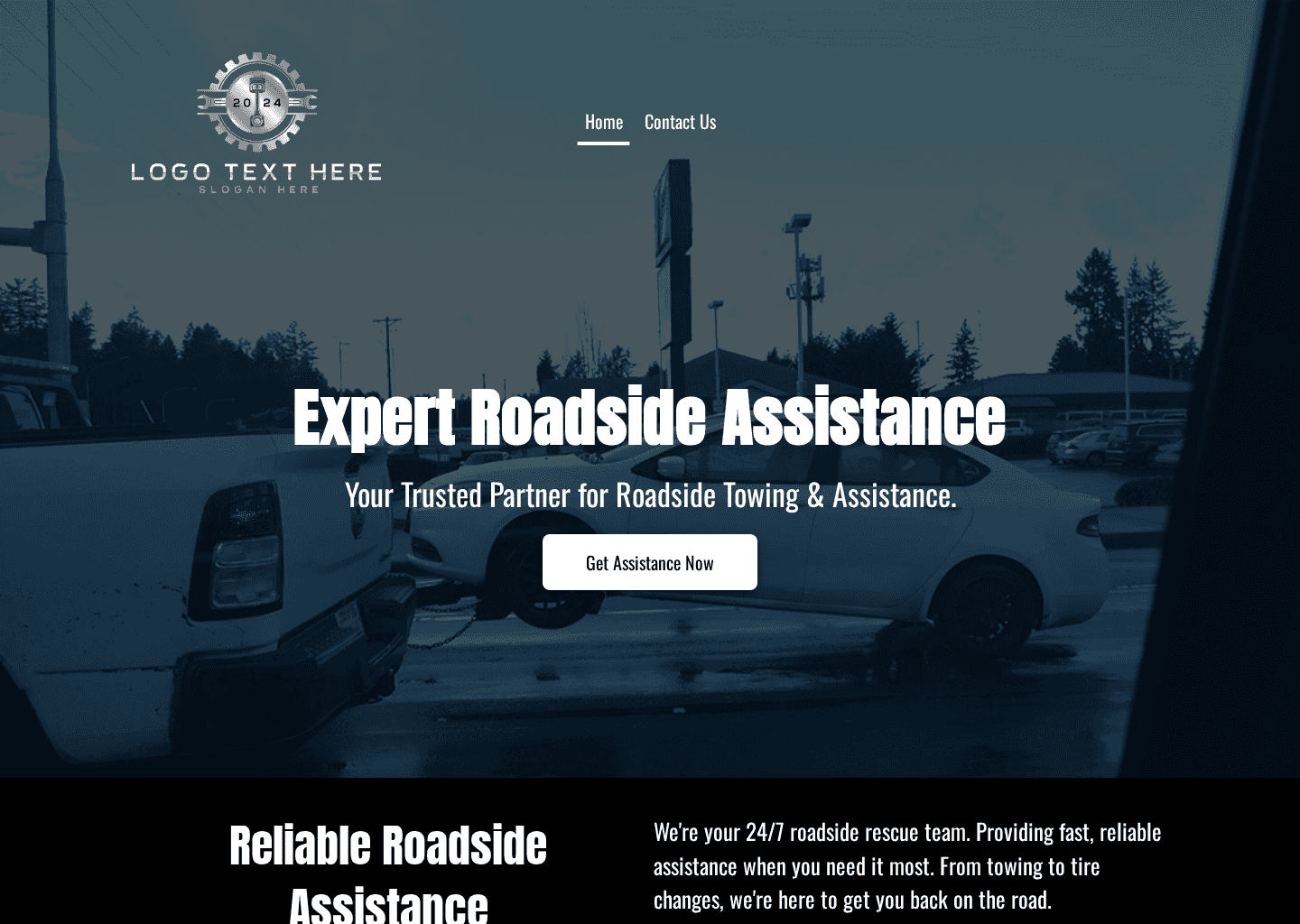 Roadside Towing Assistance Website Preview