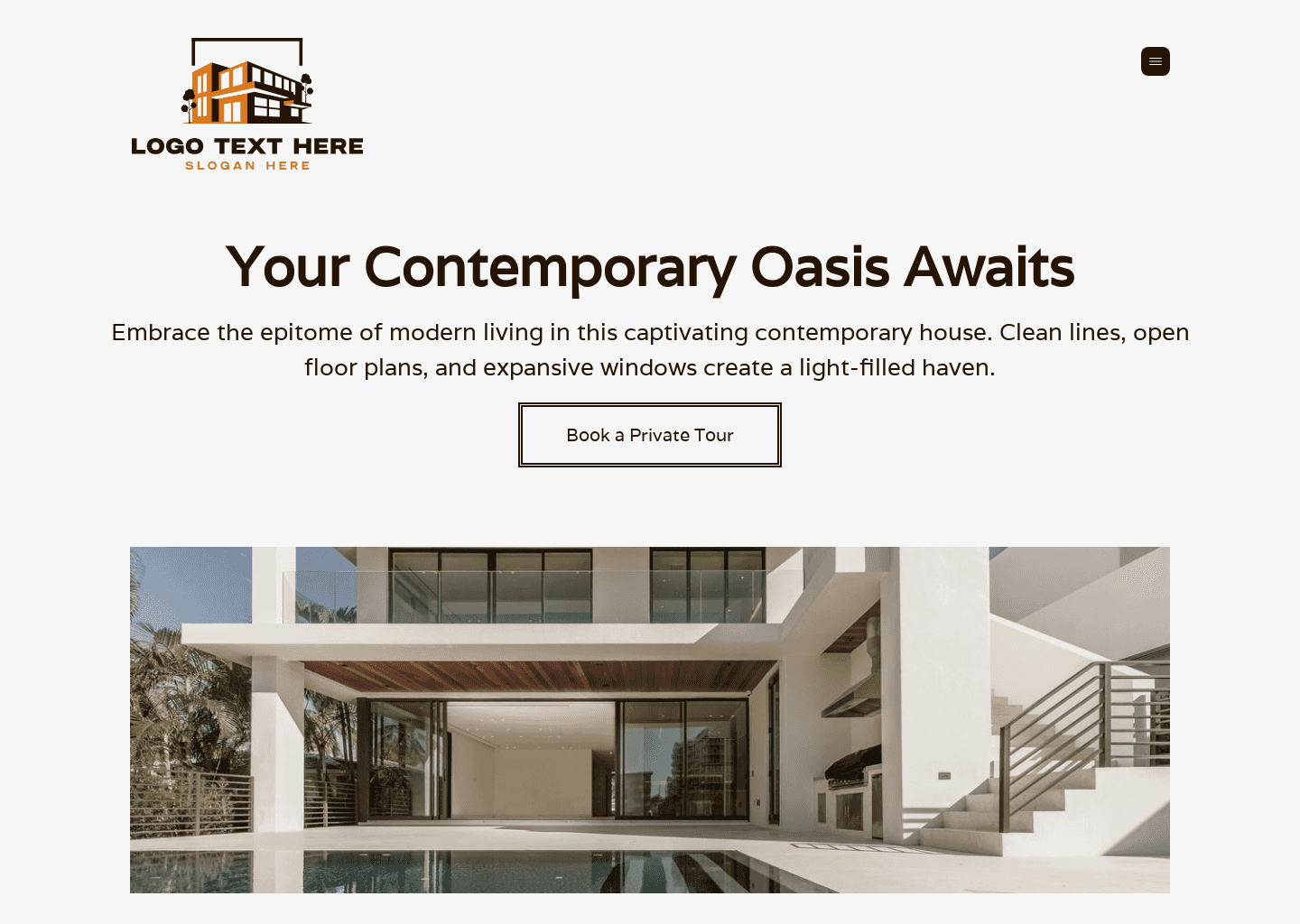 Contemporary Real Estate House Website Preview