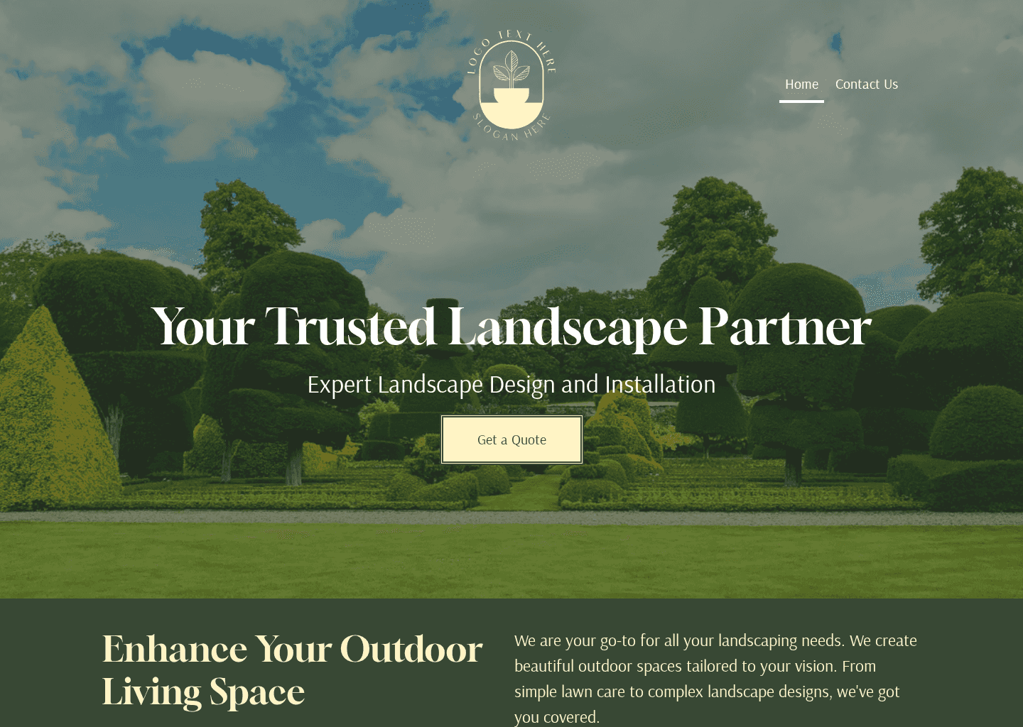 Landscaping Expert Service Website Preview