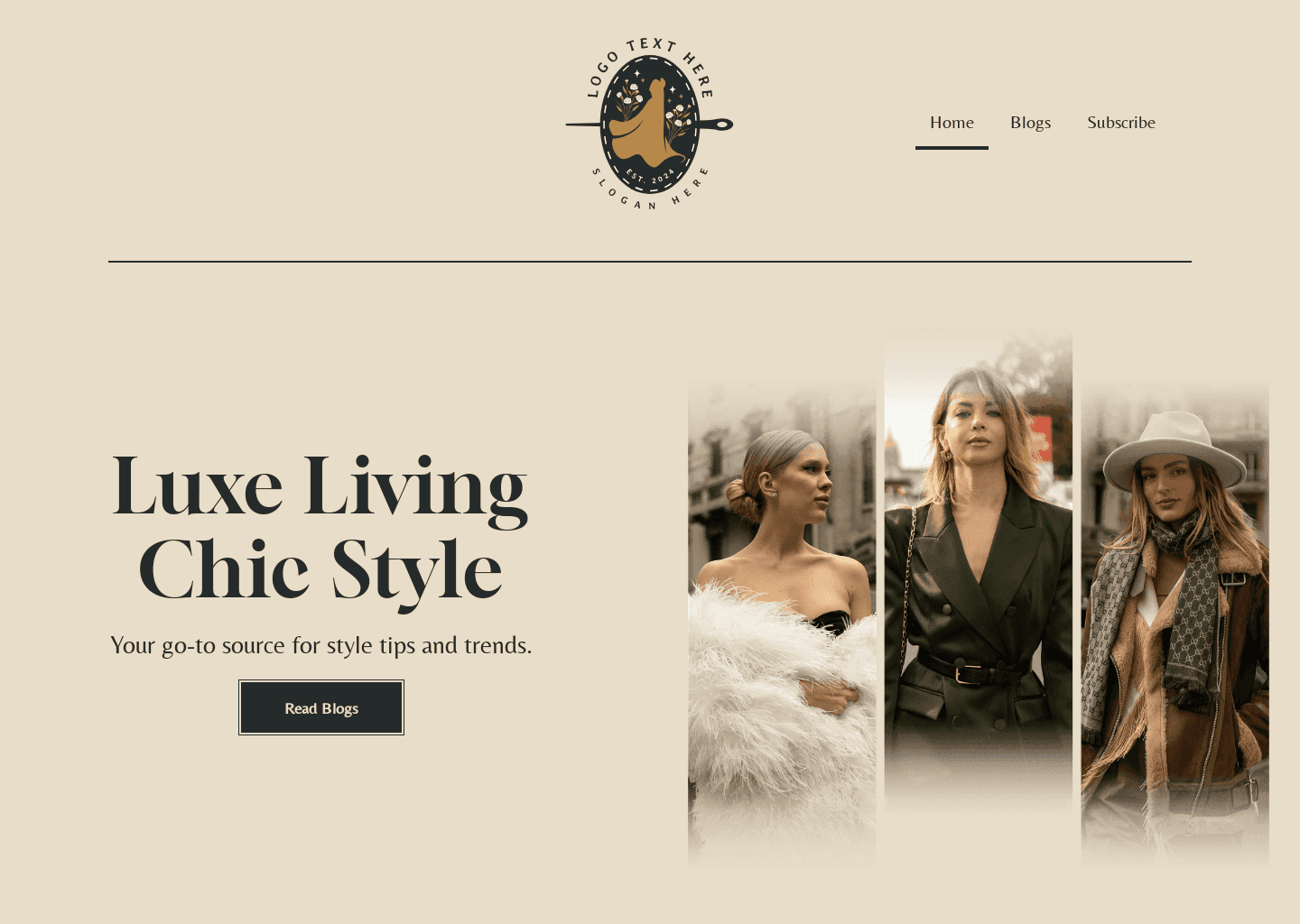 Women Fashion Blog Website Preview