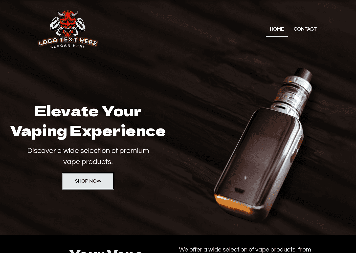Vape Device Shop Website