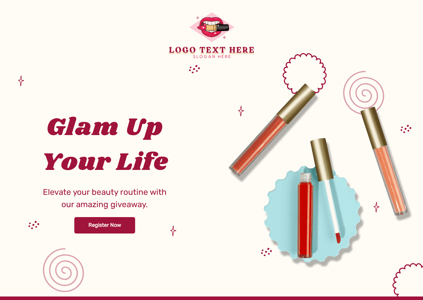 Beauty Makeup Giveaway Website Preview