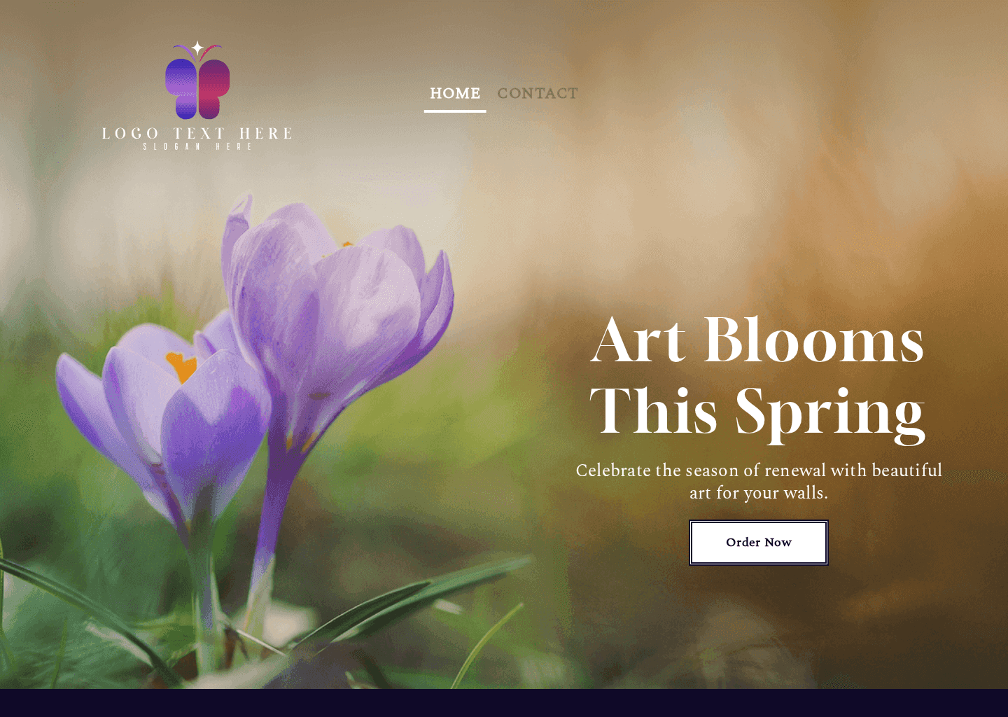 Spring Artwork Sale Website Preview