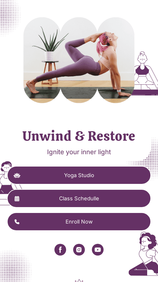 Yoga Class Studio Link in Bio Preview