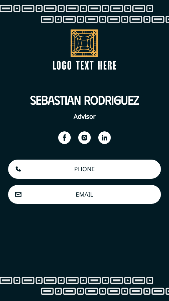 Financial Tax Advisor Digital Business Card Preview