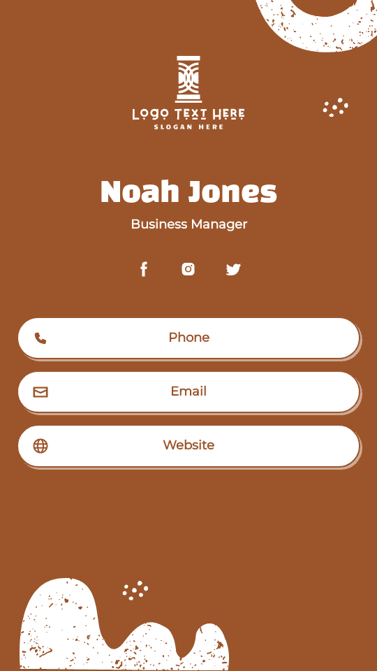 Generic Business Manager Digital Business Card