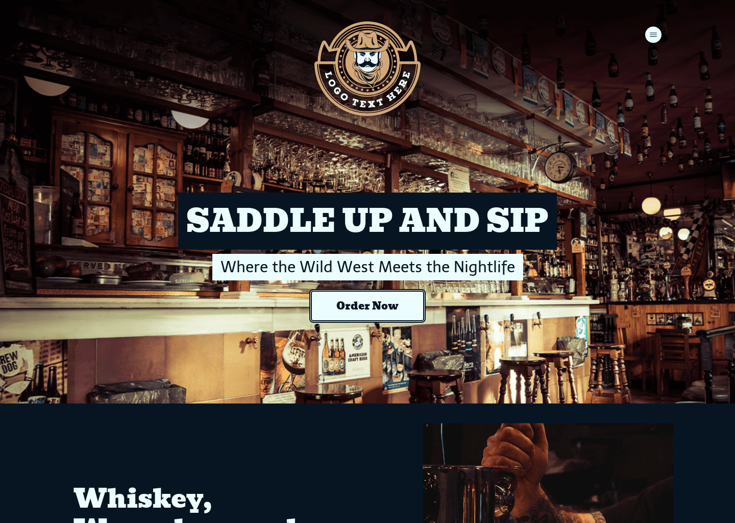 Western Cowboy Bar Website Preview