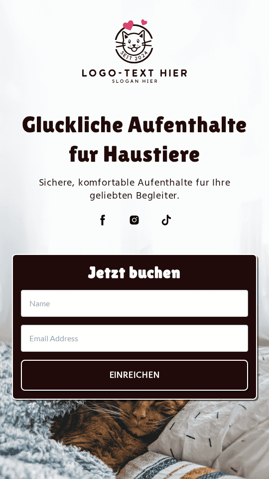 Haustierpension Buchung Link in Bio