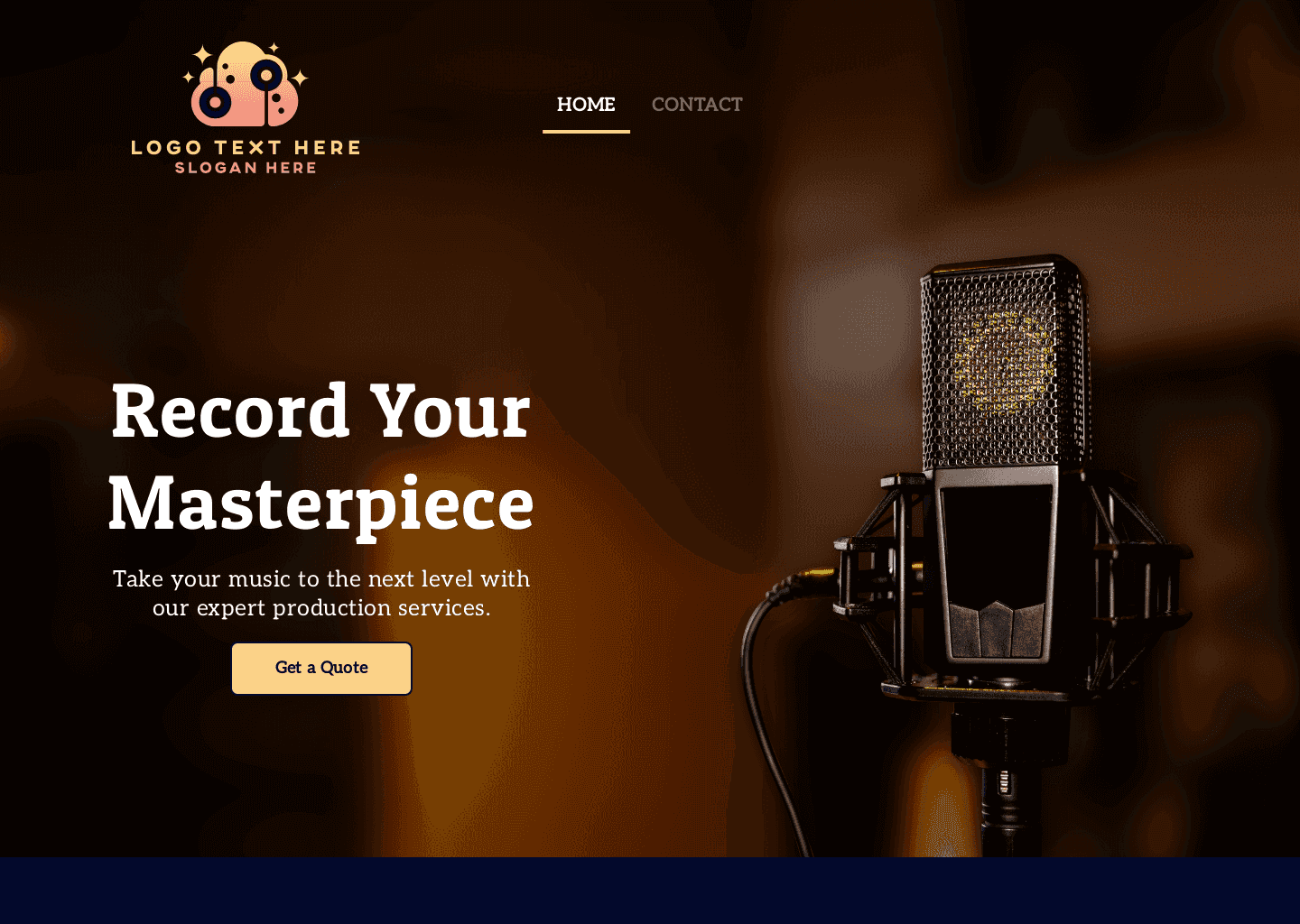 Recording Music Studio Website Preview