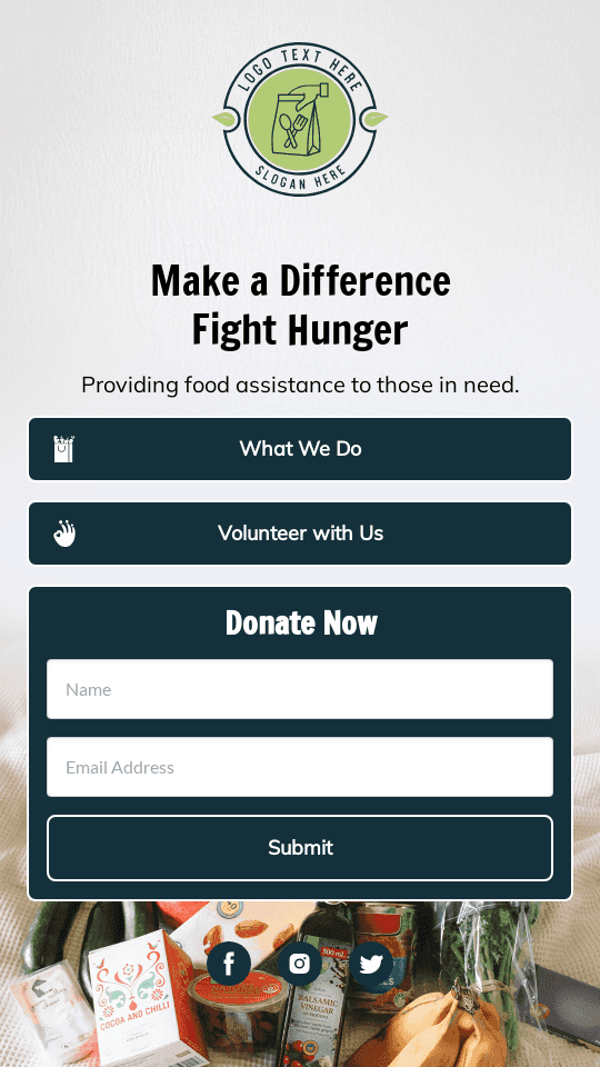 Food Relief Program Link in Bio Preview