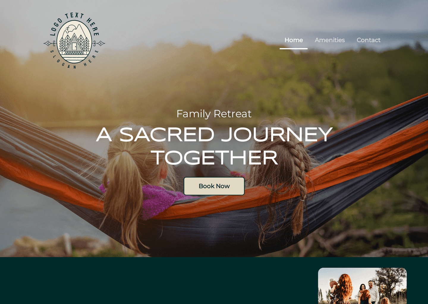 Family Retreat Camp Website Preview