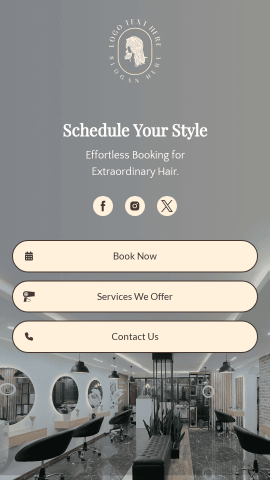 Hair Salon Appointment Link in Bio Preview