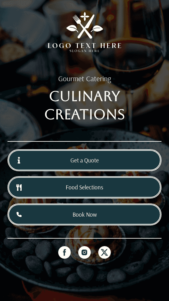 Gourmet Food Catering Link in Bio Preview