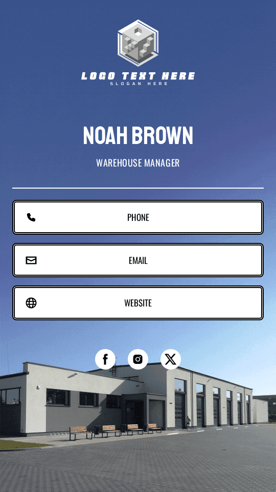 Warehouse Inventory Manager Digital Business Card Preview