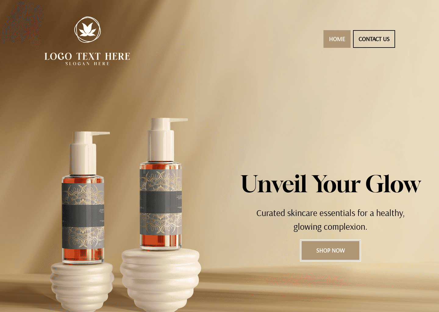 Skincare Essentials Shop Website Preview