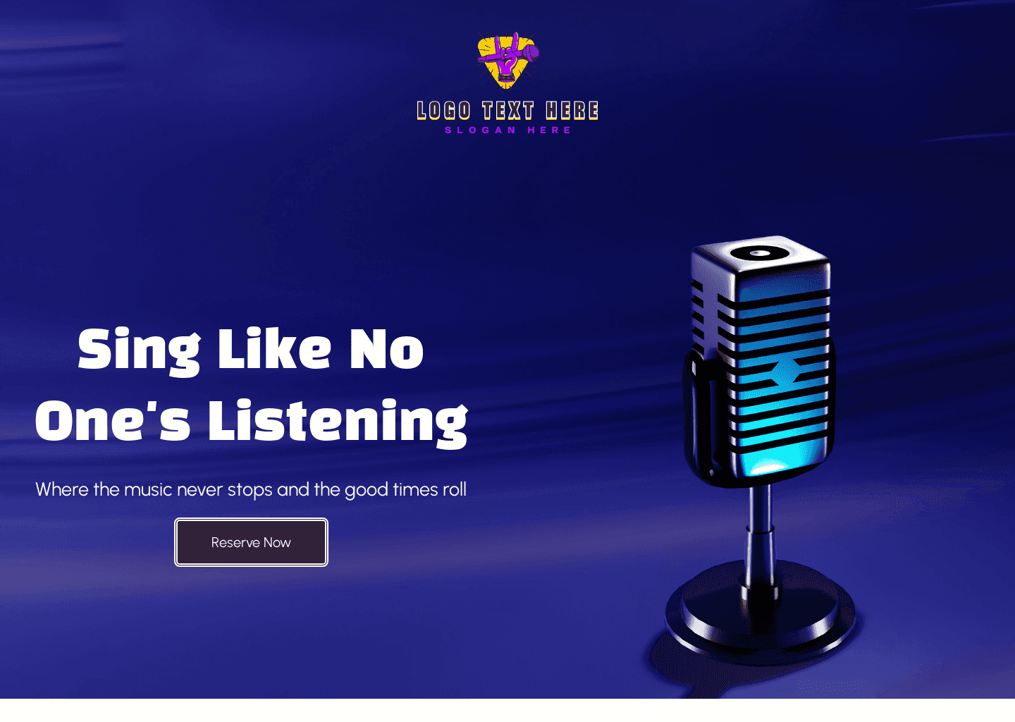 Karaoke Singing Lounge Website Preview