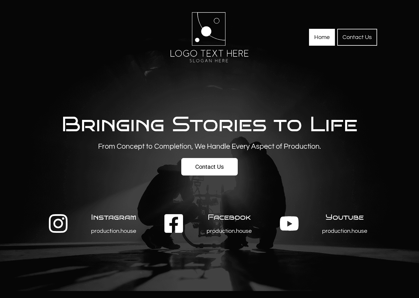 Multimedia Production Studio Website Preview