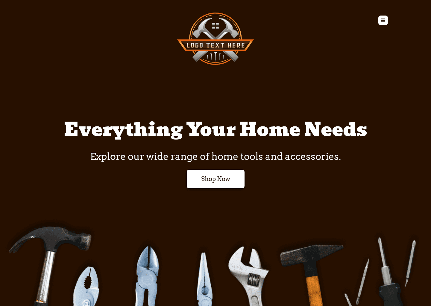 Home Tools Shop Website Preview