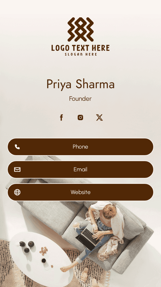 Interior Design Founder Digital Business Card