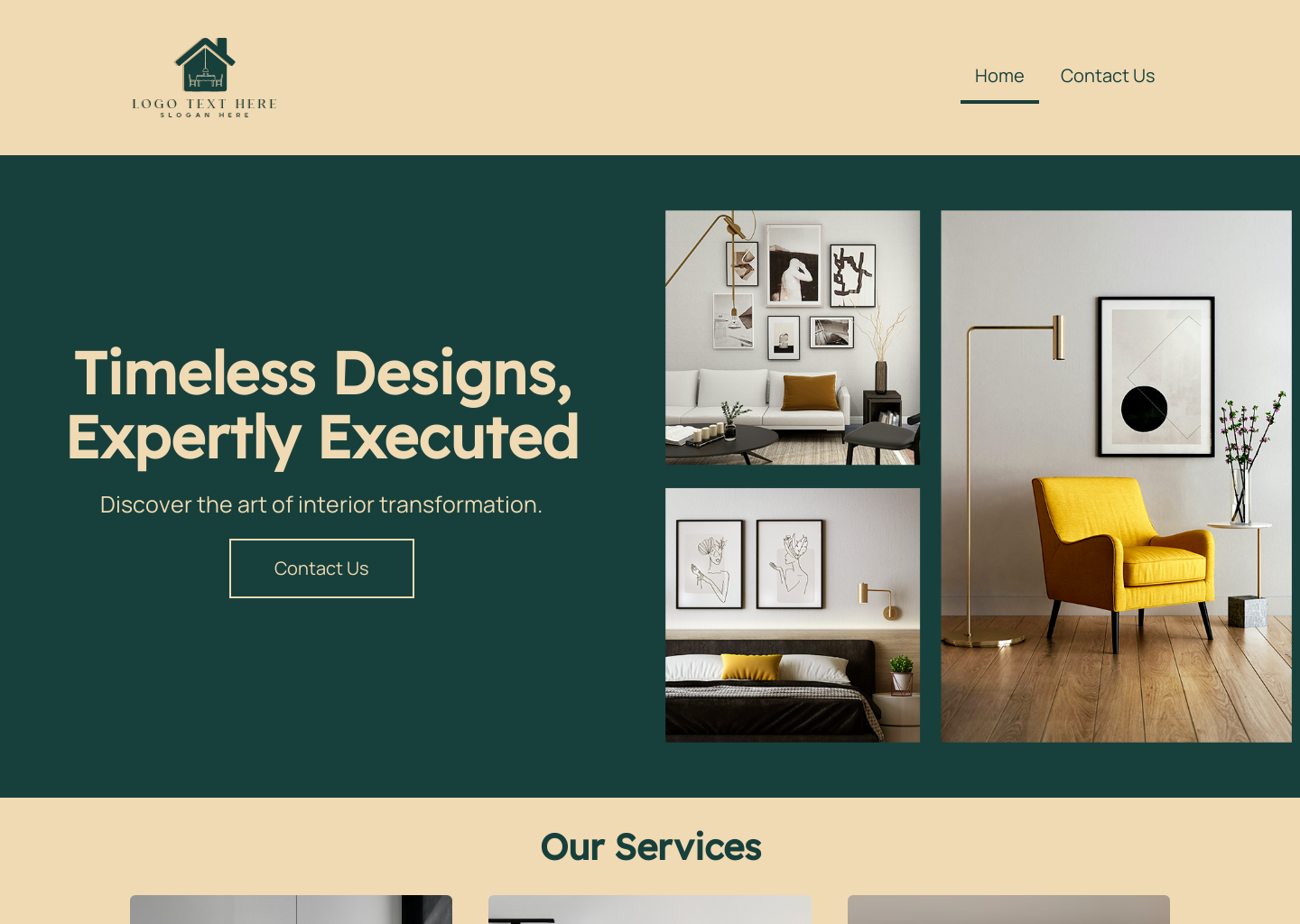 Modern Spacious Living Website Builder Image Preview