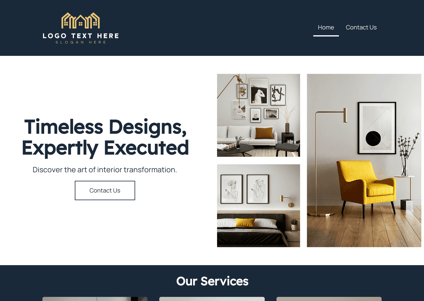 Modern Spacious Living Website Preview