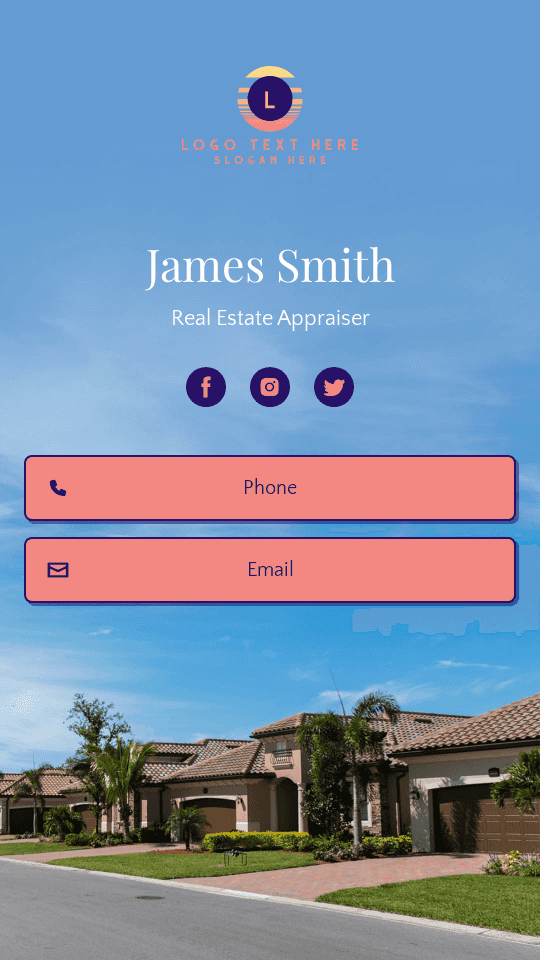 Real Estate Appraiser Digital Business Card