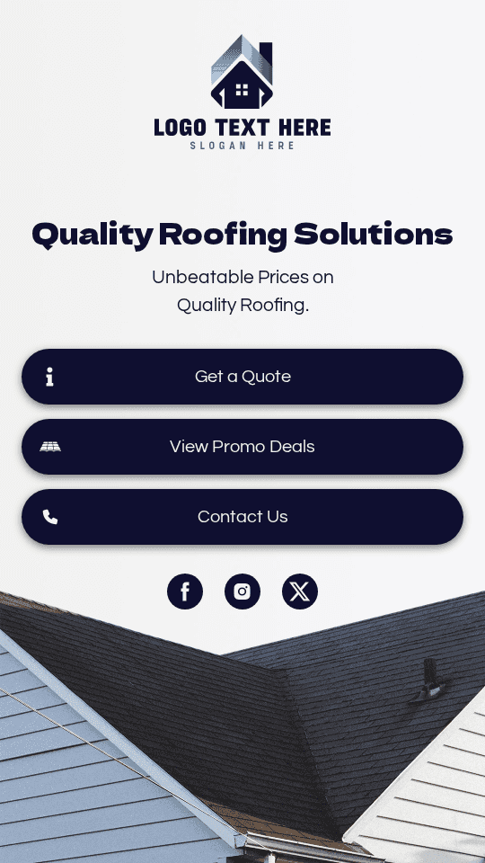 Residential Roofing Promo Link in Bio Preview