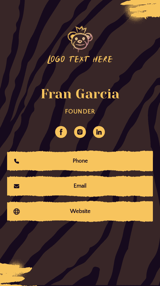 Grunge Shop Founder Digital Business Card Preview