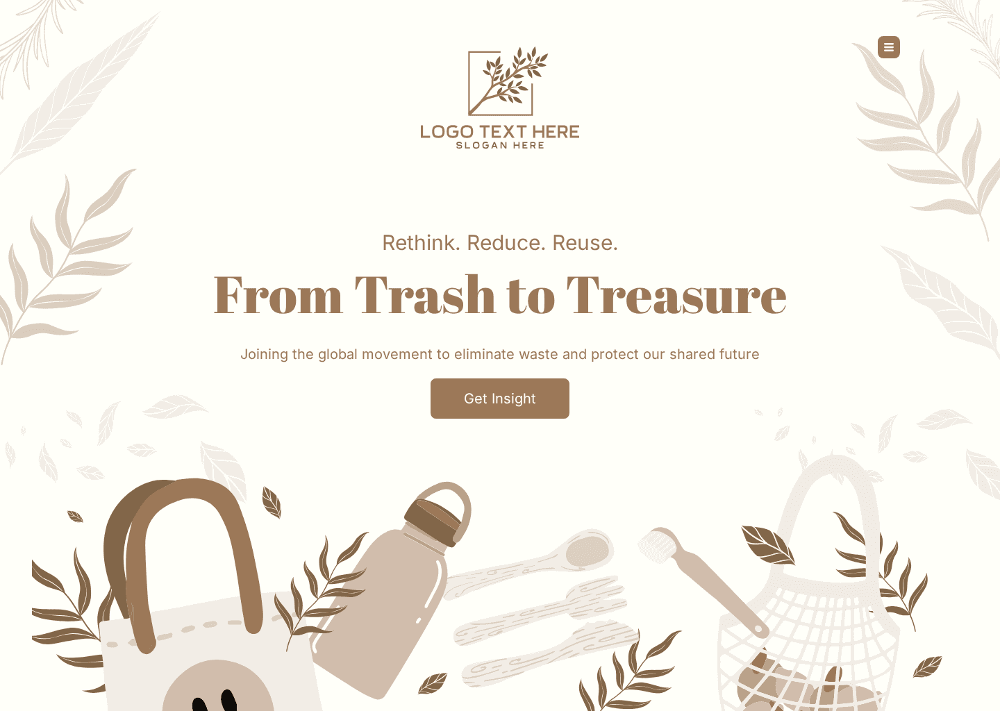 Sustainability Recycling Movement Website Preview