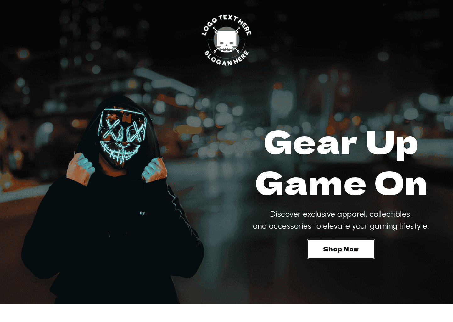Gaming Merch Store Website Preview