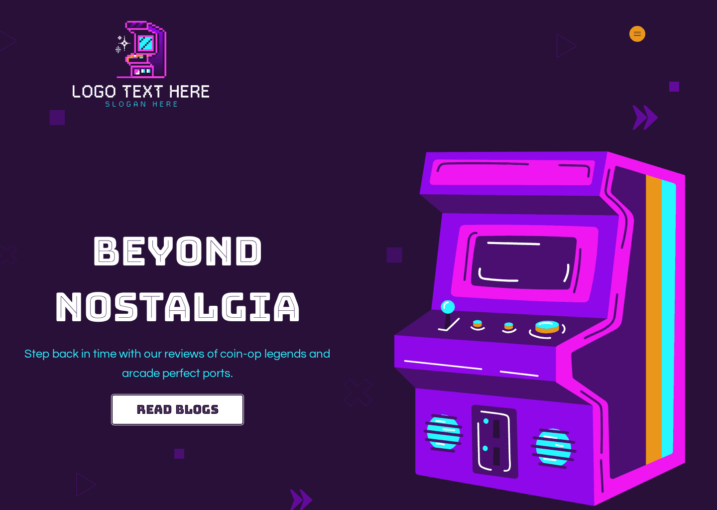 Retro Game Blog Website Preview