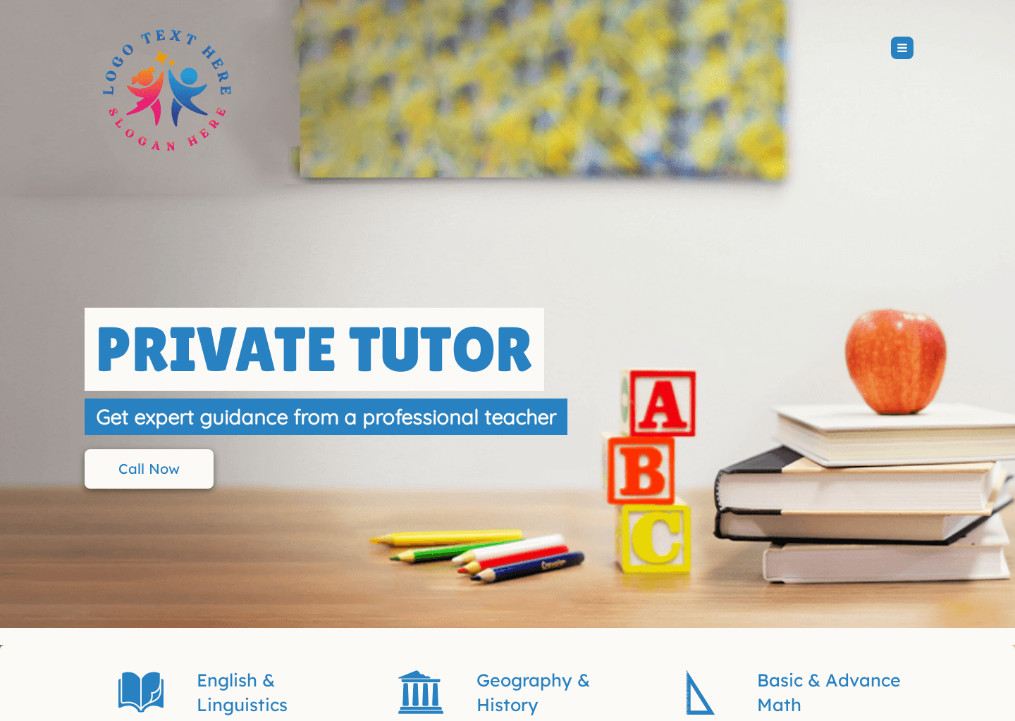 School Tutoring Services Website Preview