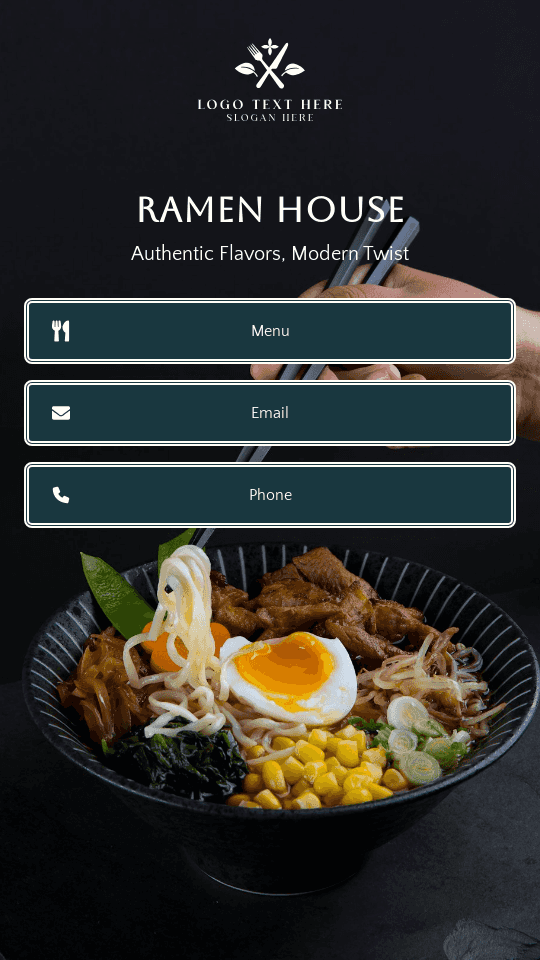 Simple Restaurant Shop Link in Bio