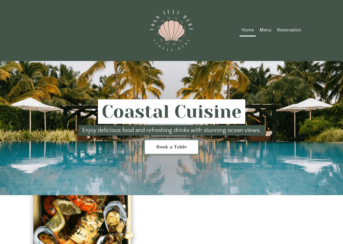 Beach Restaurant Website