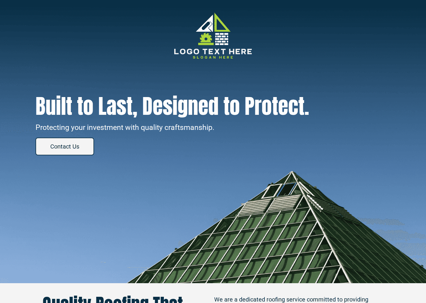 Roof Building Renovation Website Preview