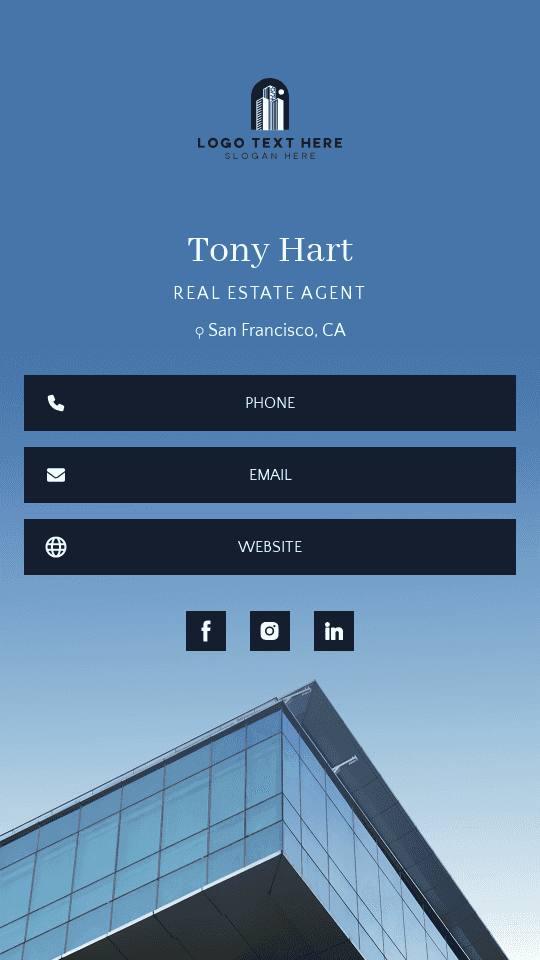 Real Estate Agent Digital Business Card